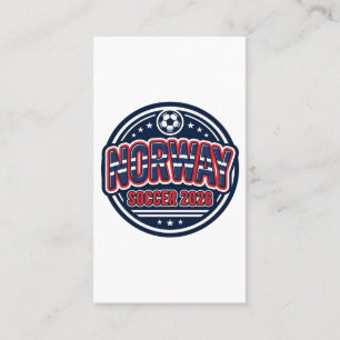 Norway Soccer 2026 Soccer Bold Country Typography  Business Card