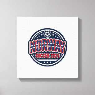 Norway Soccer 2026 Soccer Bold Country Typography Canvas Print