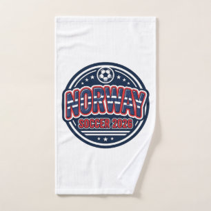 Norway Soccer 2026 Soccer Bold Country Typography  Hand Towel
