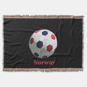Norway soccer throw blanket