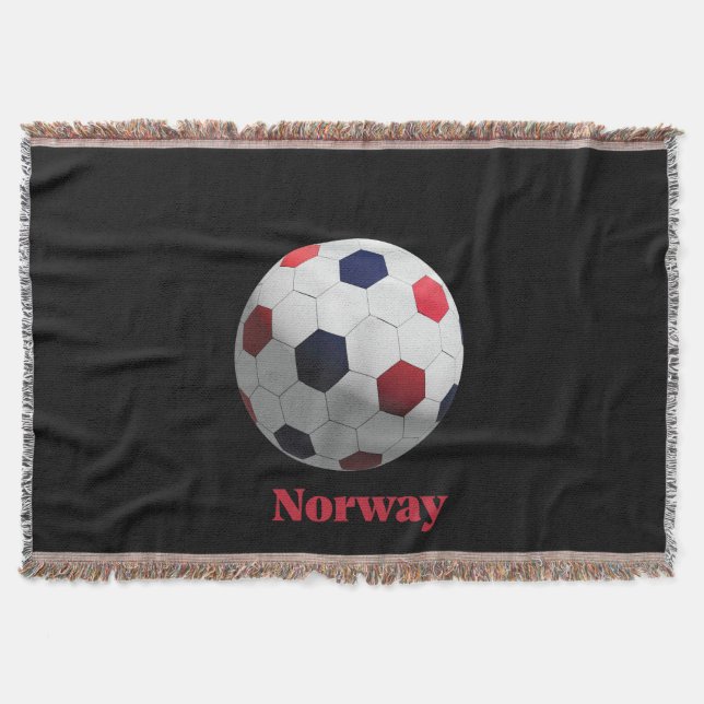 Norway soccer throw blanket (Front)