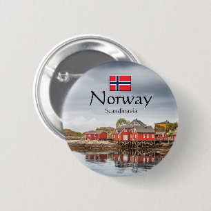 Norway Souvenir 6 Cm Round Badge