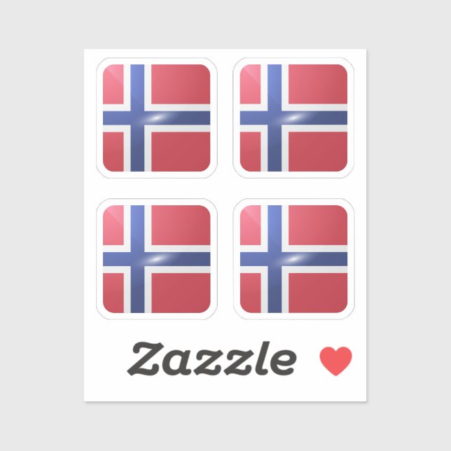 Norway square glossy flag (Sheet)