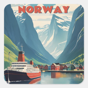 Norway Square Sticker