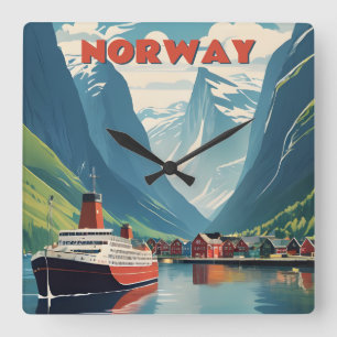 Norway Square Wall Clock