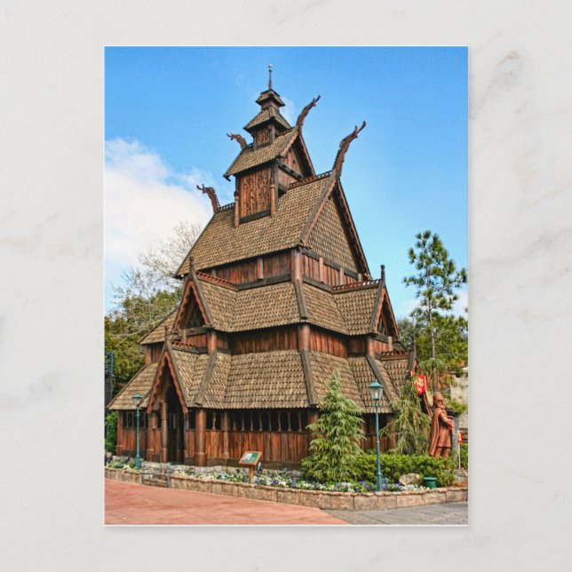 Norway, Stave Church Postcard (Front)