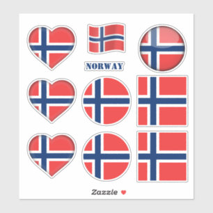 Norway stickers & Norwegian Flag, Heart /sports