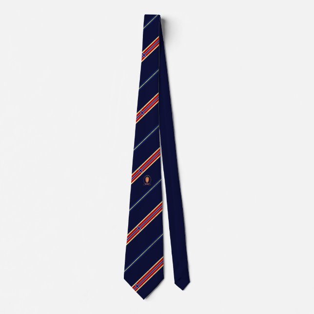 Norway stripes flag tie (Front)