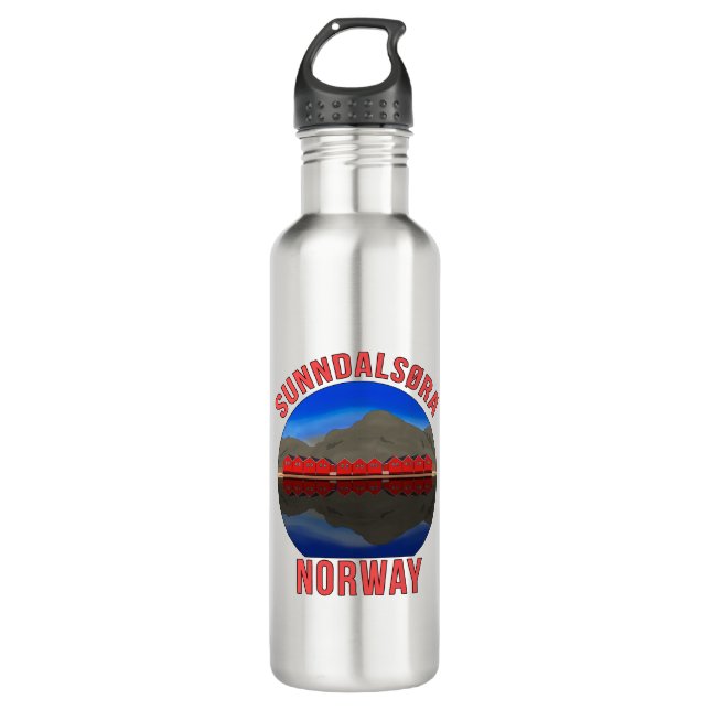 Norway Sunndalsøra Travel Norwegian 710 Ml Water Bottle (Front)