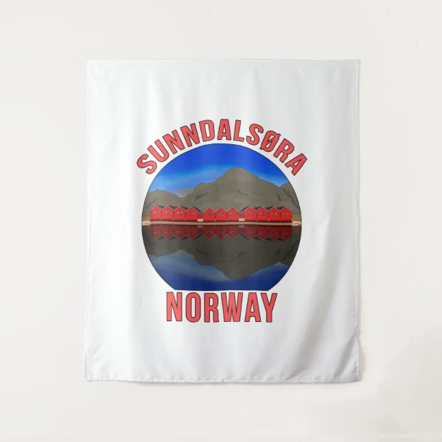 Norway Sunndalsøra Travel Norwegian Tapestry (Front)