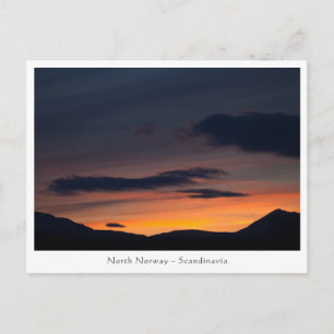 Norway Sunset Mountain Postcard
