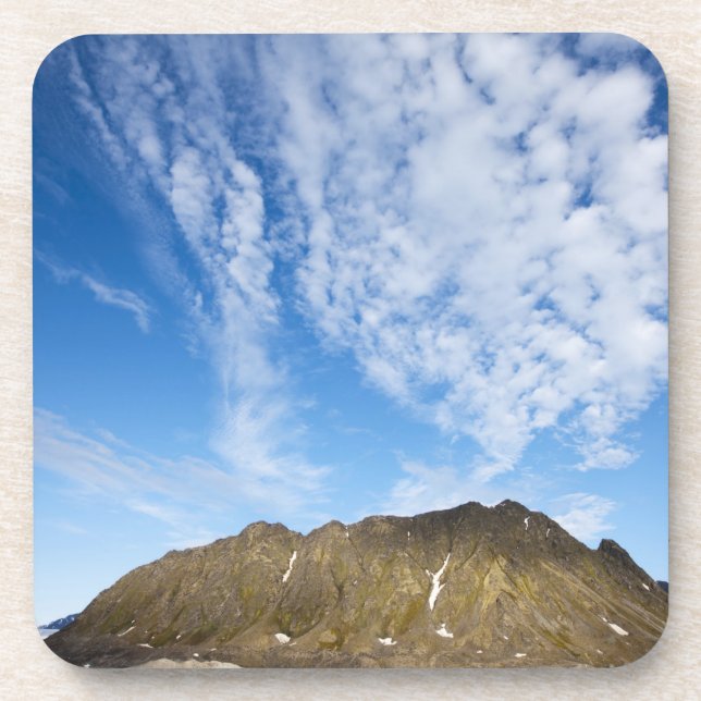 Norway, Svalbard, Clouds above steep cliffs Coaster (Front)