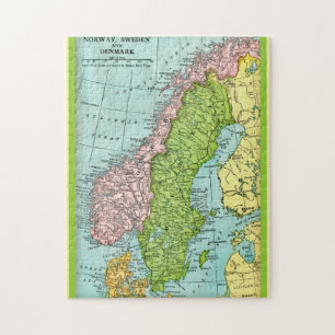 Norway, Sweden, & Denmark 11x14 Jigsaw Puzzle