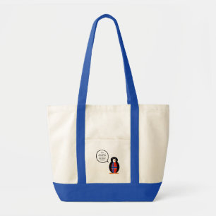 Norway Talking Ms Penguin Personalised Tote Bag