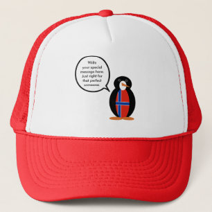 Norway Talking Ms Penguin Personalised  Trucker Hat