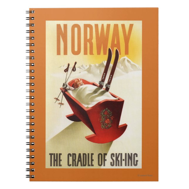 Norway - The Cradle of Skiing Spiral Notebook (Front)