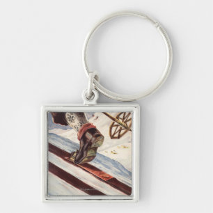 Norway - The Home of Skiing Key Ring
