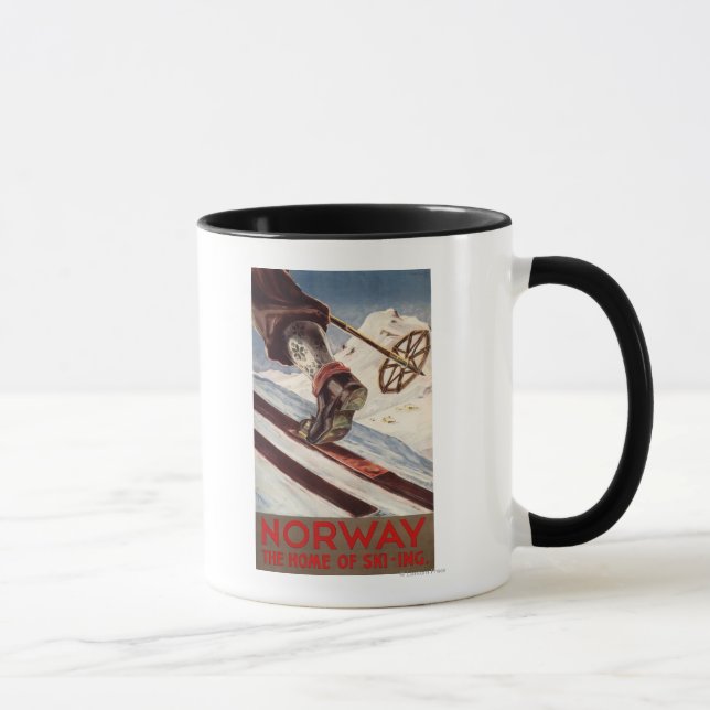 Norway - The Home of Skiing Mug (Right)
