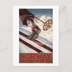Norway - The Home of Skiing Postcard