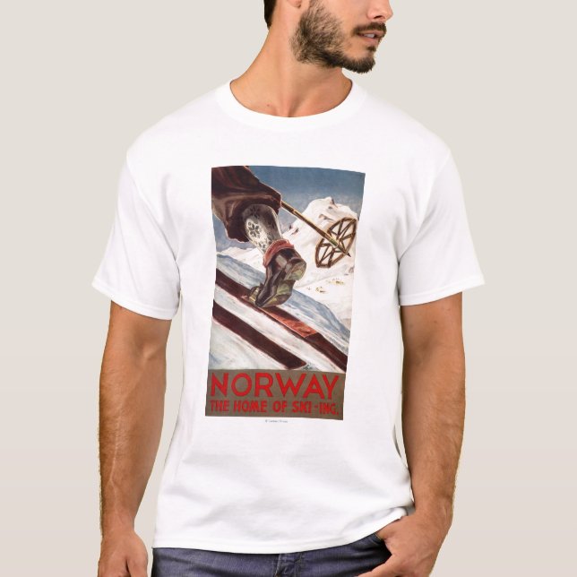 Norway - The Home of Skiing T-Shirt (Front)