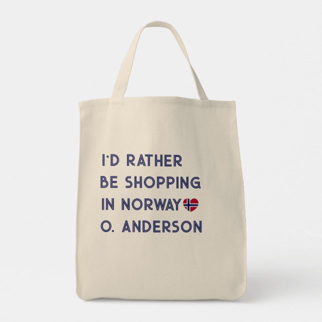 Norway Travel Gift Custom Tote Bag (Back)