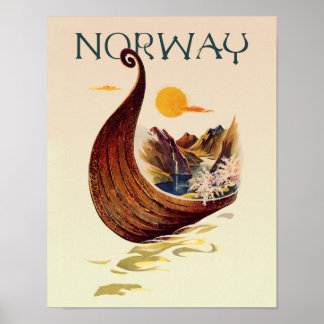 Norway travel poster