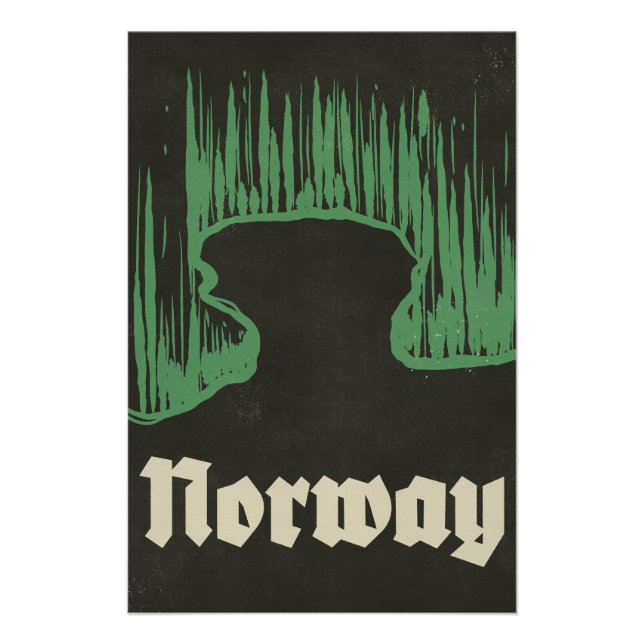 Norway travel ski poster (Front)