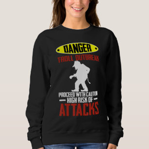 Norway troll warning travel tourist sweatshirt