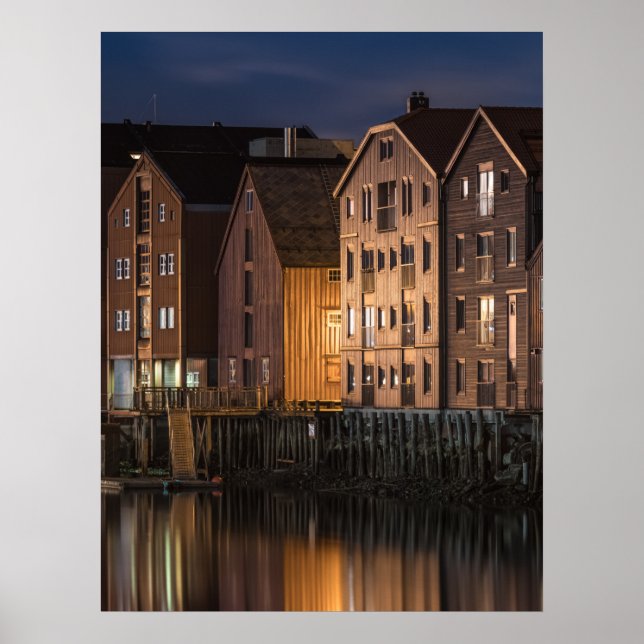 Norway Trondheim Houses Poster (Front)