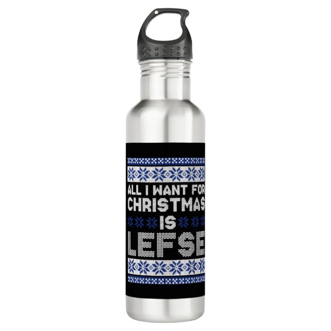 Norway Ugly Christmas 710 Ml Water Bottle (Front)