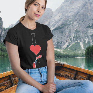 Norway Vertical I Love Norwegian Flag Map Womens T-Shirt
