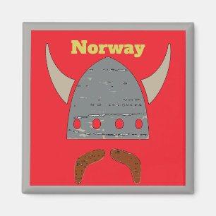 Norway, Viking Head Magnet