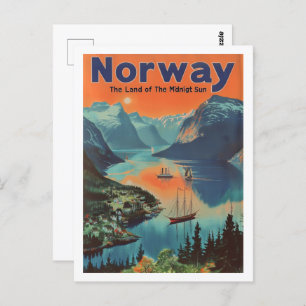 Norway Vintage Famous Travel Place Postcard