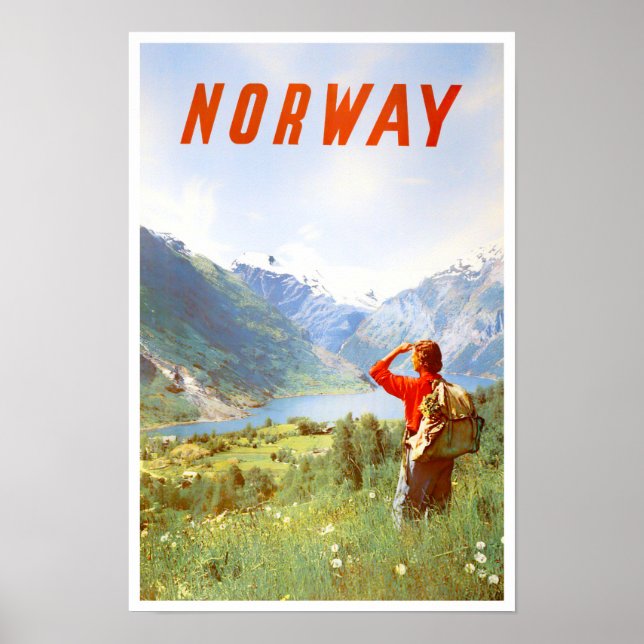 Norway vintage travel Poster (Front)