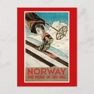 Norway Vintage Travel Poster Postcard