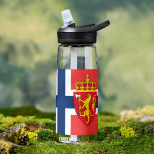 Norway Water Bottle, Patriotic Norwegian Flag Bottle