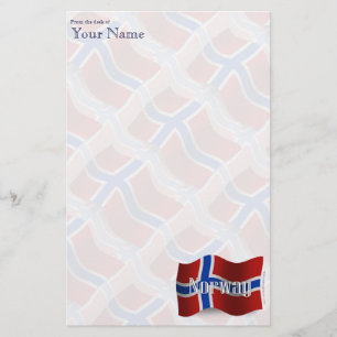 Norway Waving Flag Stationery