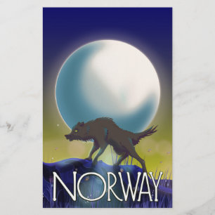 Norway Wolf Poster