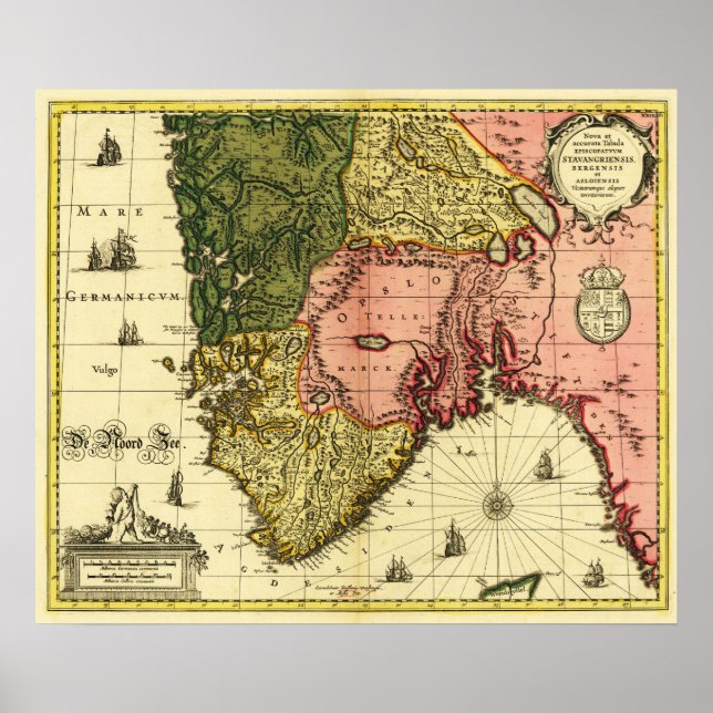 NorwayPanoramic MapNorway Poster (Front)