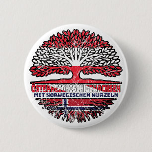 norwegen Norwegisch Österreichisch Österreich Baum 6 Cm Round Badge