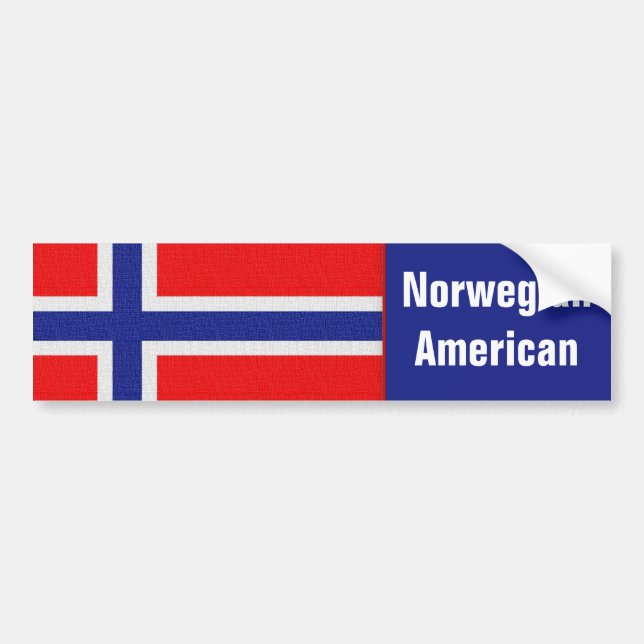 Norwegian American Bumper Sticker (Front)