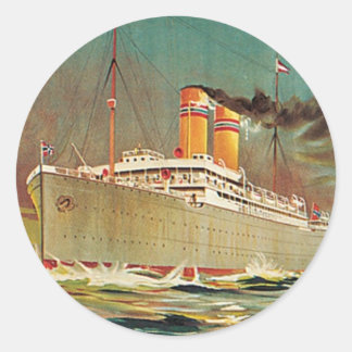 Norwegian American Line Classic Round Sticker