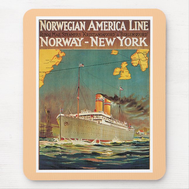 Norwegian American Line Mouse Pad (Front)