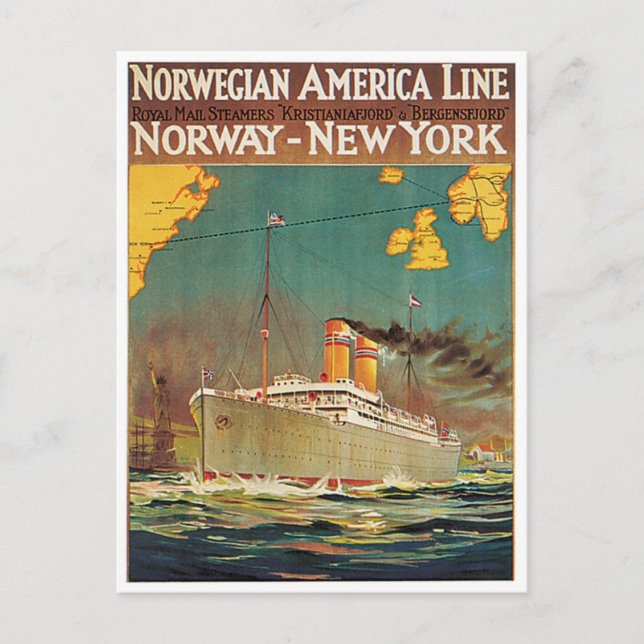 Norwegian American Line Postcard (Front)