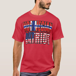 Norwegian American Patriot Pride Heritage Flag Gif T-Shirt