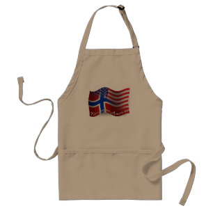 Norwegian-American Waving Flag Standard Apron