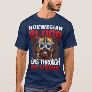 Norwegian Blood Runs Through My Veins Viking T-Shirt