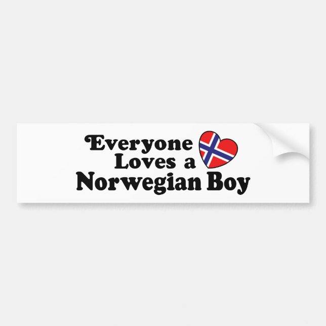 Norwegian Boy Bumper Sticker (Front)