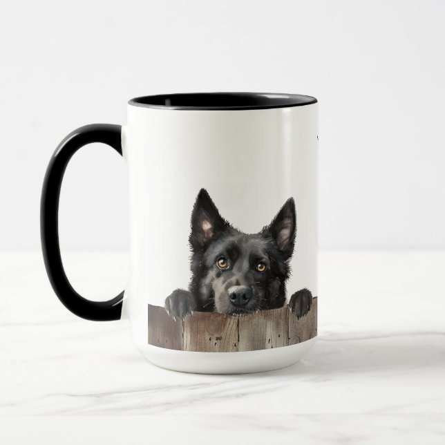 Norwegian Buhund Dog Mug (Left)