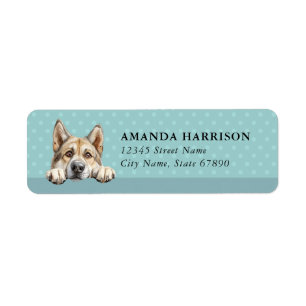 Norwegian Buhund Dog Return Address Labels